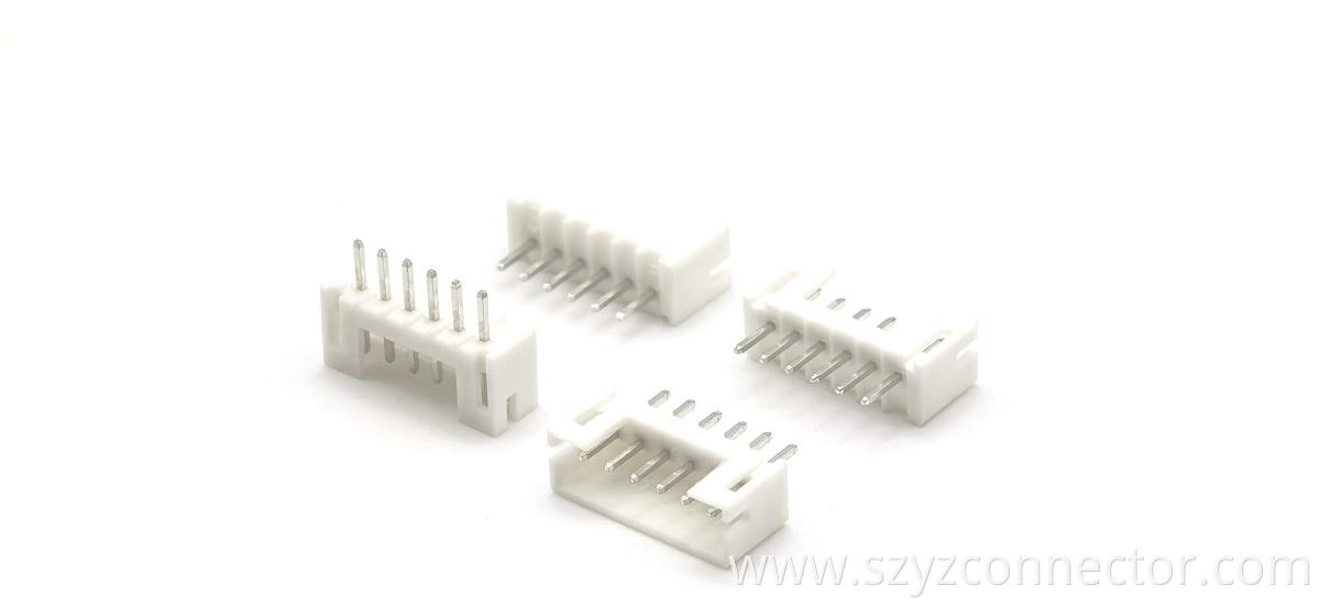 Wafer PH2.0 White Pin header Connector Straight DIP 6P